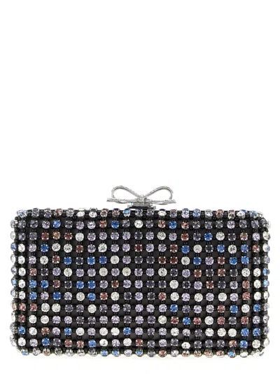 Self-portrait Polyester Clutch Women's Bag In Orange