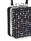 Self-portrait Mini Handbag With Multi-colored Crystal Surface And Bow Closure In Multi