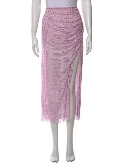 Pre-owned Self-portrait Printed Long Skirt W/ Tags In Purple