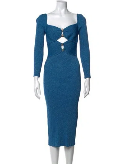 Pre-owned Self-portrait Printed Midi Length Dress