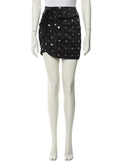 Pre-owned Self-portrait Printed Mini Skirt In Neutral