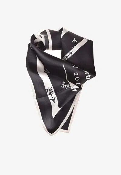 Self-portrait Printed Silk Scarf In Pattern