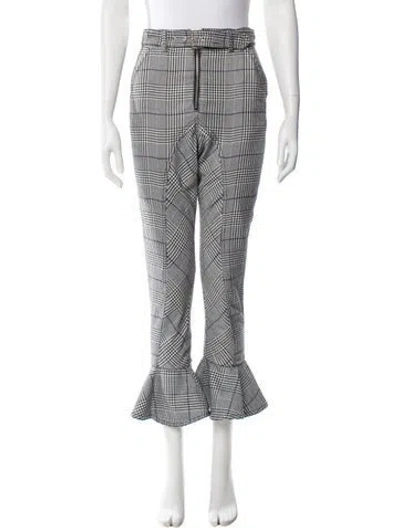 Pre-owned Self-portrait Printed Wide Leg Pants W/ Tags In White