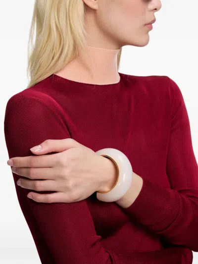 Self-portrait Resin Cuff Bracelet In White