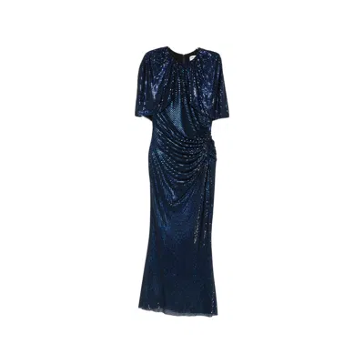 Self-portrait Rhinestone-embellished Cape-sleeve Midi Dress In Animal Print