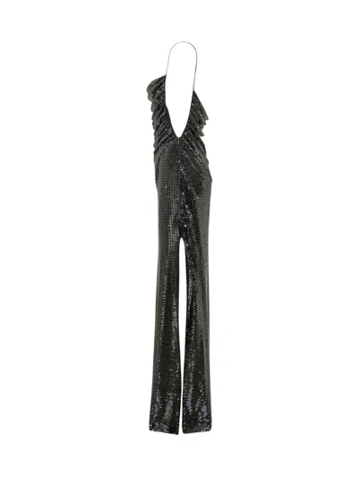 Self-portrait Rhinestone-embellished Maxi Dress In Black