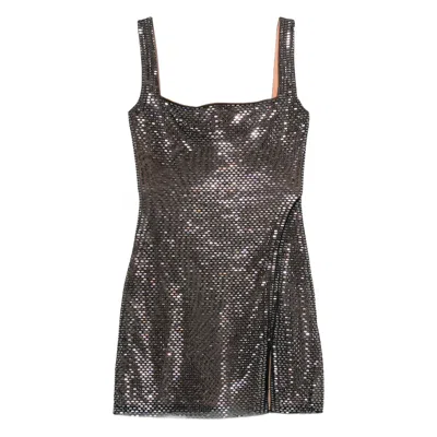 SELF-PORTRAIT RHINESTONE-EMBELLISHMENT MINI DRESS