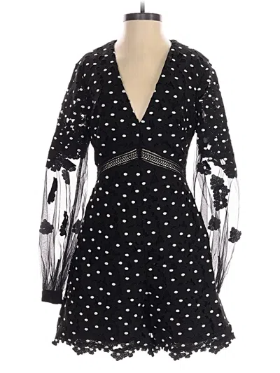 Self-portrait Romper In Black