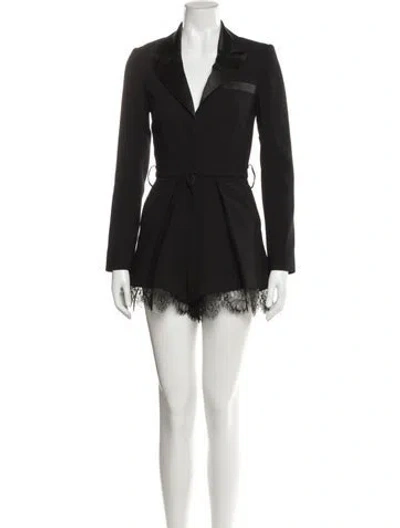 Pre-owned Self-portrait Romper In Gray
