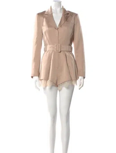 Pre-owned Self-portrait Romper In Neutral