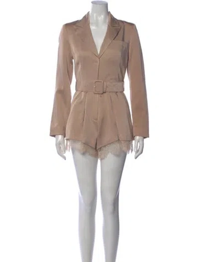 Pre-owned Self-portrait Romper In Neutral