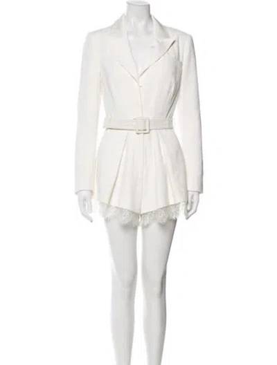Pre-owned Self-portrait Romper In White