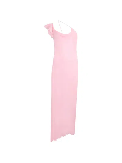 Self-portrait Ruffled Dress In Pink