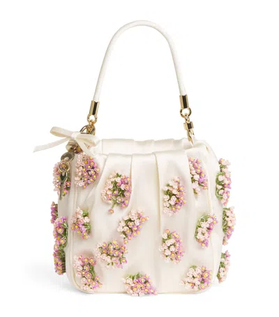 Self-portrait Satin Beaded Top-handle Bag