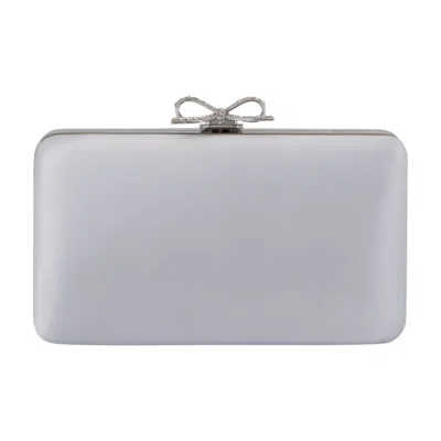 Self-portrait Satin Box Clutch In Blue