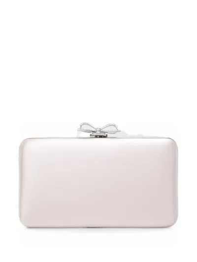 Self-portrait Satin Clutch Bag In Pink