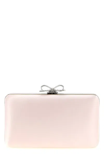 Self-portrait Satin Clutch In Pink