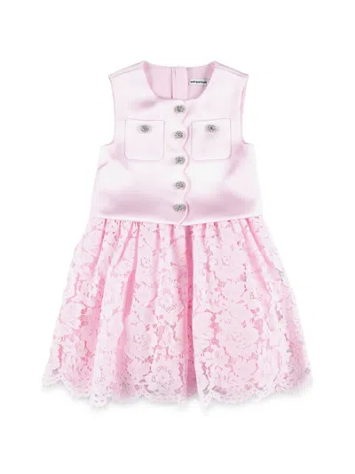 Self-portrait Dress Kids In Pink