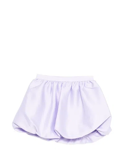 Self-portrait Kids' Satin-finish Bubble Skirt In Purple