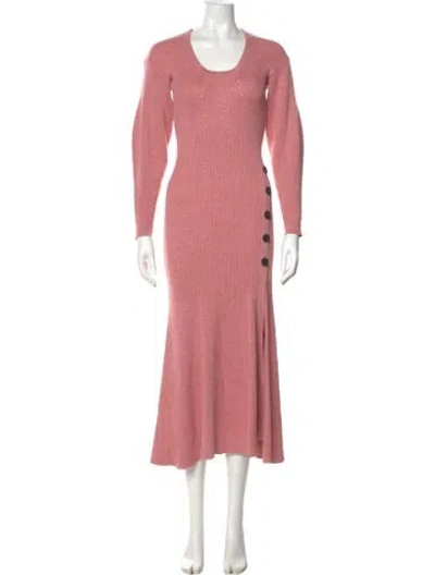 Pre-owned Self-portrait Scoop Neck Long Dress