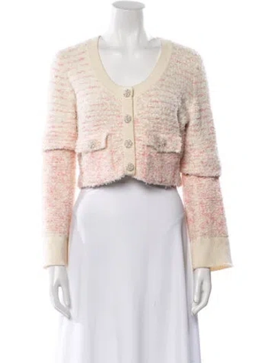 Pre-owned Self-portrait Scoop Neck Sweater In Neutral