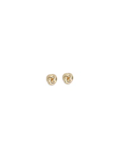 Self-portrait Sculptural Knot Earrings In Gold