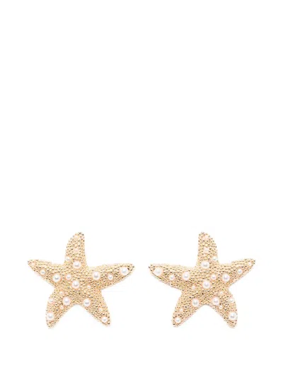Self-portrait Sea-star Earrings In Blue