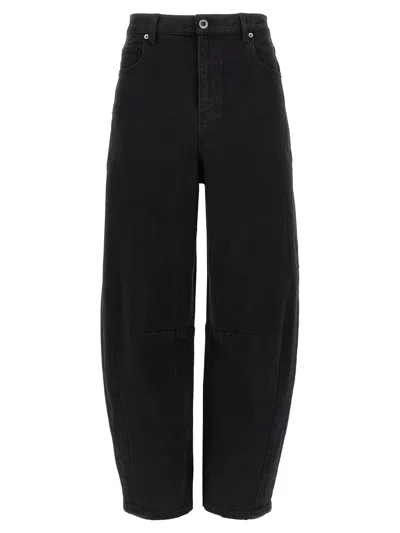 Self-portrait Self Portrait 'black Barrel Leg' Jeans In Purple