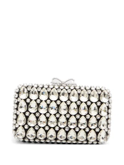 Self-portrait Self Portrait Crystal Embellished Clutch In Black