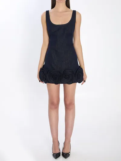 Self-portrait Self Portrait Denim 3d Flower Mni Dress