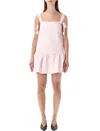 Self-portrait Womens Self Portrait Flower-embellished Woven Mini Dress In White