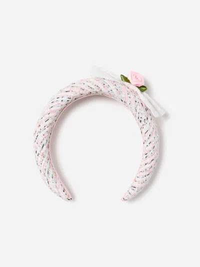 Self-portrait Kids' Self Portrait Girls Boucle Lace Bow Headband In Multi