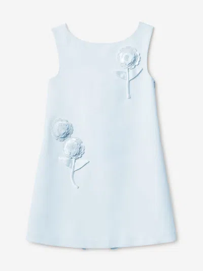 Self-portrait Babies' Self Portrait Girls Crepe Sequin Flower Dress In Blue