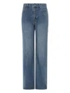 Self-portrait Womens Self Portrait Rhinestone Straight-leg Denim Jeans In Blue
