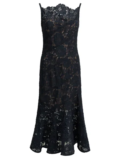 Self-portrait Self Portrait Lace Midi Dress In Black