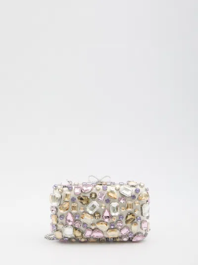Self-portrait Self Portrait Multi Crystal Embellished Clutch Bag