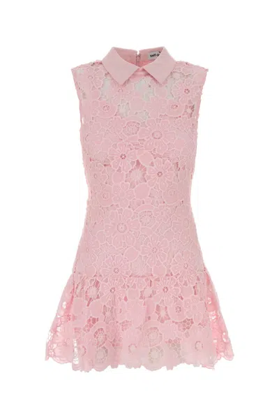 Self-portrait Self Portrait Pink Lace Mini Dress