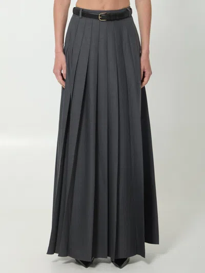 Self-portrait Self Portrait Pleated Maxi Dress In Gray