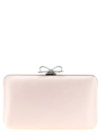 Self-portrait Self Portrait Satin Clutch In Brown
