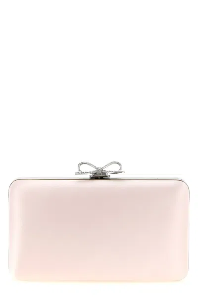 Self-portrait Self Portrait Clutch Mit Kristallschleife In Rosa