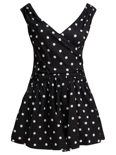 Self-portrait Self Portrait Short Flared Dress In Black