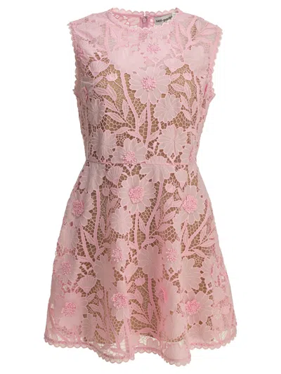 Self-portrait Self Portrait Short Lace Dress In Pink