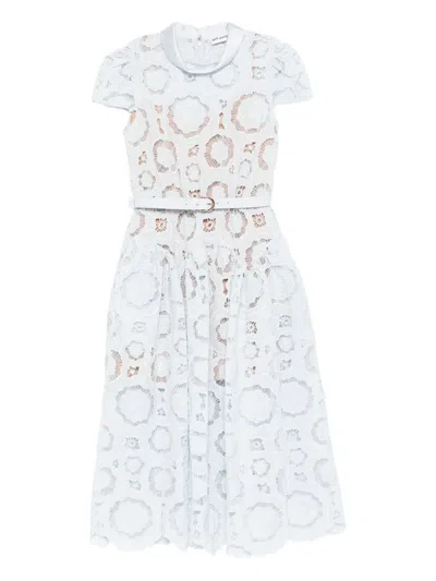 Self-portrait Floral-lace Midi Dress In Multi