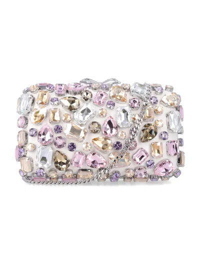 Self-portrait Multi Crystal Embellished Clutch