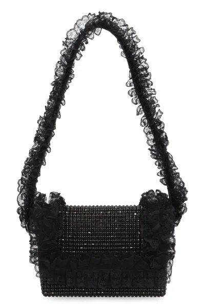 Self-portrait X Christopher Kane - Shoulder Bag With Rhinestones In Black