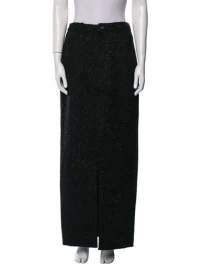 Pre-owned Self-portrait Sequin Embellishments Long Skirt W/ Tags In Black