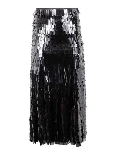 Self-portrait Sequin Midi Skirt In Multi