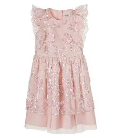 Self-portrait Sequined Dress In Pink