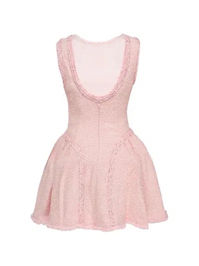 Self-portrait Sequin-embellished Bouclé Dress In Blue