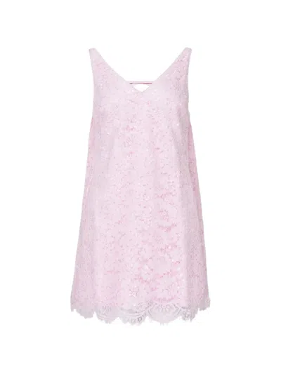 Self-portrait Sequin-embellished Lace Mini Dress In Multi